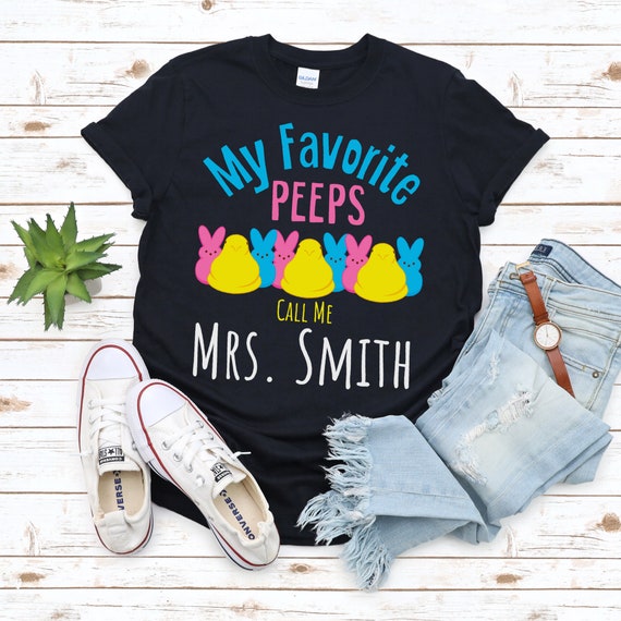 Womens My Favorite Peeps Call Me Teacher T Shirt Bunny Eggs Holiday Womens My Favorite Peeps Call Me Teacher T Shirt Bunny Eggs Holiday