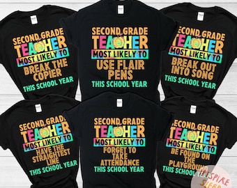 2nd Grade Teacher Shirt, Back To School Shirt, Second Grade Teacher Shirt Teacher Shirts 2nd Grade Team, 2nd Grade Shirt, Second Grade Shirt