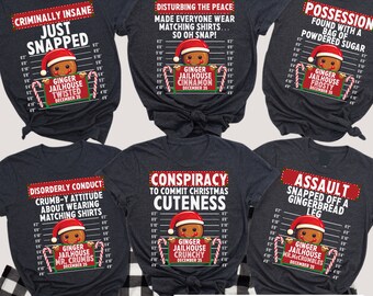 Family Christmas Pajamas, Matching Holiday Pajamas for Family, Christmas PJs, Family Christmas Shirts, Gingerbread North Pole Correctional