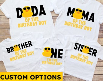 Duck First Birthday Family Shirts, ONEderful Shirt, Duck Birthday Girls Boys Birthday 1st Birthday Mom Shirt One Rubber Duck Matching Tee