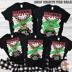 Family Christmas Shirts, Reindeer Funny Inmate Christmas Party Tees, Matching Family Christmas Shirt Tops, Group Matching Christmas outfits