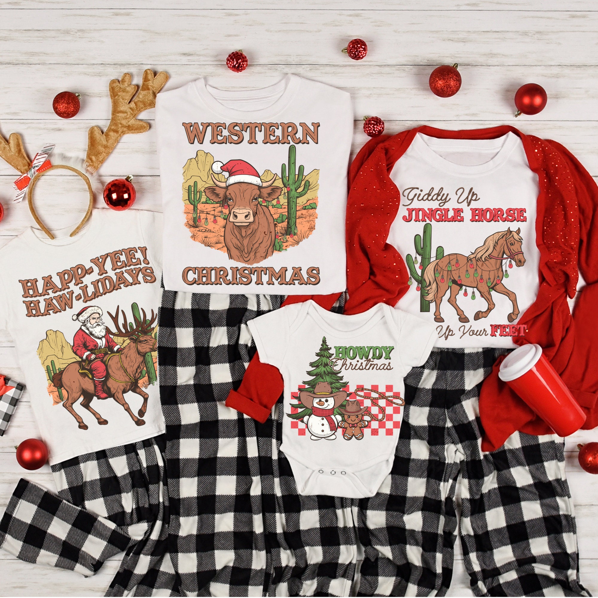 Christmas horse pajamas sales