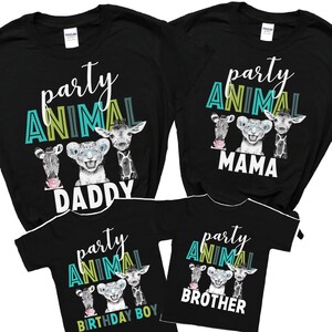 Party Animal Shirt, Zoo Birthday Party Shirts, Adult Tshirt, Toddler t-shirt, Safari Animals Birthday Decoarations, Party Animals t shirt