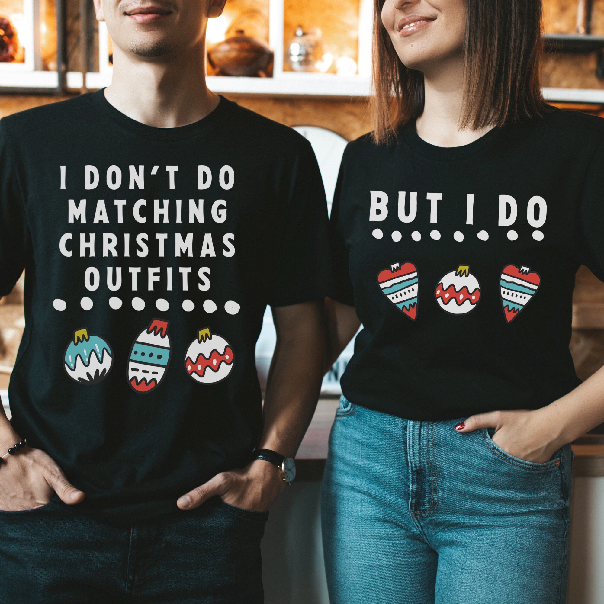 Funny Couples Christmas Shirts