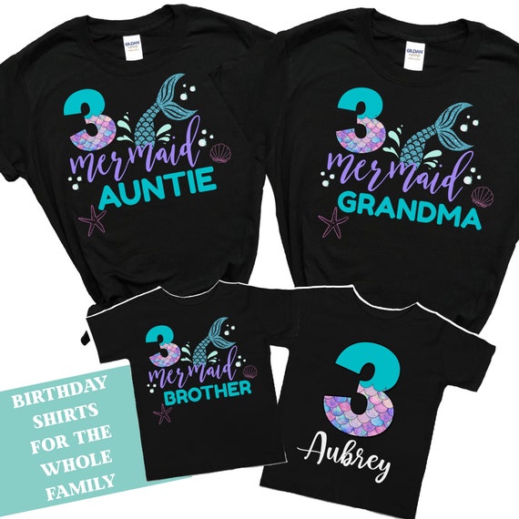 Auntie Mermaid T-Shirt Mermaid Lover T-Shirt Auntie Mermaid T-Shirt Mermaid Lover T-Shirt