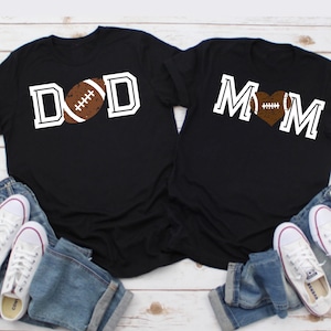 Football Mom Shirt, Football Dad T-shirt, Family Football Shirts for the game, Custom Family Football Tees, Football Mom and Dad Shirts