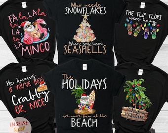 Family Christmas Pajamas, Matching Family Christmas Pajamas, Tropical Christmas PJs, Beach Christmas Jammies , Family Christmas Shirts Group