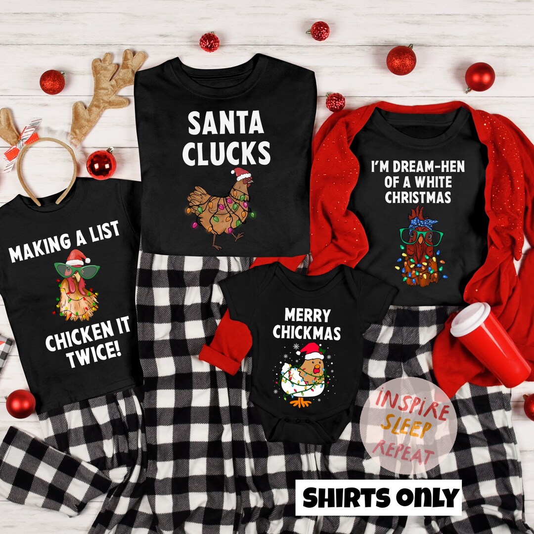 Family Christmas Pajamas Funny Matching Family Chicken Farm Pajamas Holiday Pajamas Christmas Pjs Family Family Christmas Shirts Group Etsy