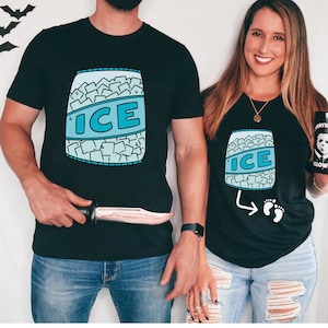 Halloween Pregnancy Announcement Shirt, Halloween Couples Costumes, Maternity Halloween tee, Pregnancy Reveal tshirts, Couple Pregnancy tee