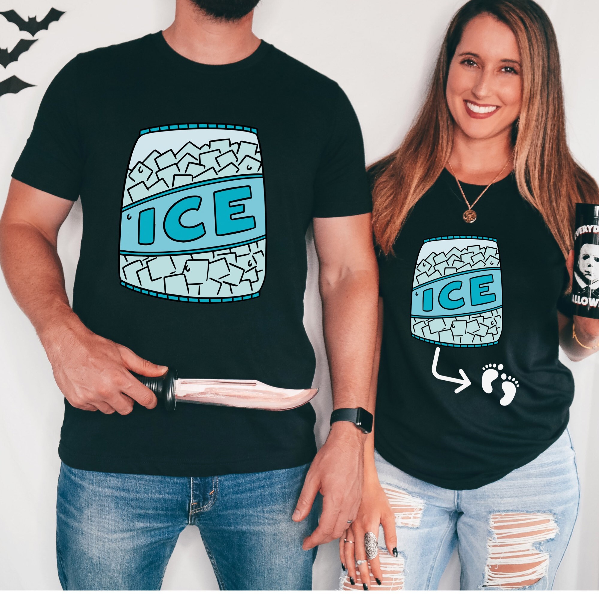 Mens Gag Gift For Couple Halloween Pregnancy Costume Deady To Be T-Shirt Mens Gag Gift For Couple Halloween Pregnancy Costume Deady To Be T-Shirt