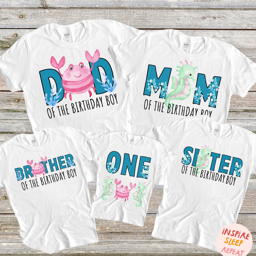 Matching Family Oneder the Sea Shirts, 1st Birthday Boy Shirt, One Year