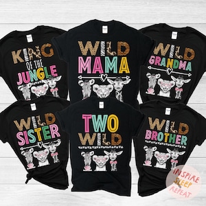 Wild Mama, Two Wild Birthday Shirt, 2nd Birthday Shirt, Family Two Wild Shirt, Matching Two Wild Shirts, Two Wild Tshirt, Leopard Print