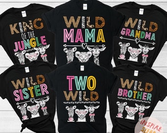 Wild Mama, Two Wild Birthday Shirt, 2nd Birthday Shirt, Family Two Wild Shirt, Matching Two Wild Shirts, Two Wild Tshirt, Leopard Print