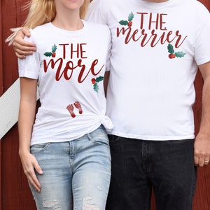 Mommy Daddy Shirts, Cute Pregnancy Baby Announcement, Reveal Shirt, Couples Shirt, Christmas Maternity, Christmas Pregnancy Announcement