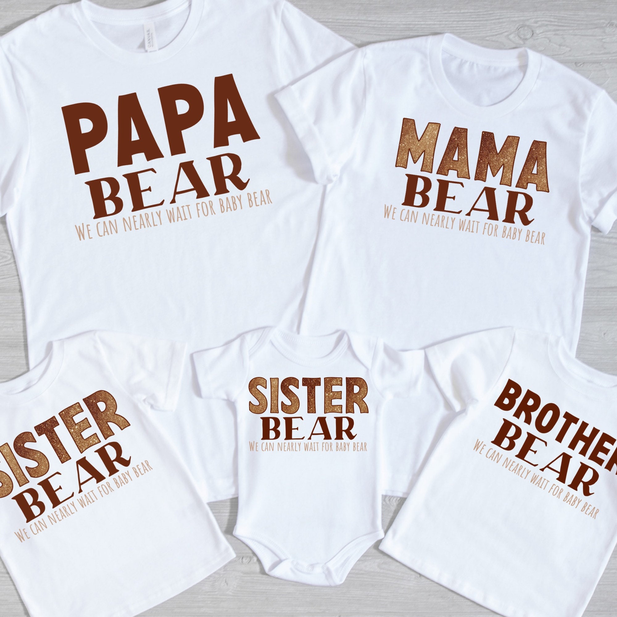 Gutsy Goodness Mama Bear Papa Bear Matching Keychains Grandparent Gift New Parents Baby Shower