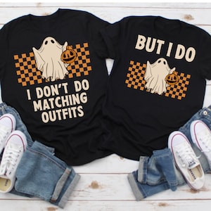 Funny Couples Halloween Shirts, Couple Halloween Shirts, Couple Sweaters, Funny Halloween T-Shirt Matching Halloween TShirts Halloween Party
