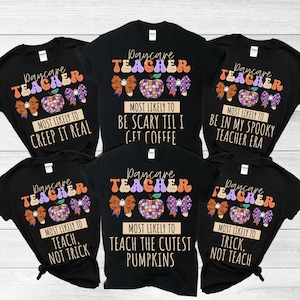 Halloween-Kindertagesstätten-Lehrer-T-Shirts, wahrscheinlich Spook-Kindertagesstätten-T-Shirts, Halloween-T-Shirt, niedliche Personal-Crew, trendige Kinderbetreuer