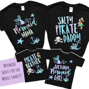 Birthday Mermaid Family Shirts, Mermaid Birthday shirt,  Mermaid Family Shirts, Matching Birthday Mermaid Shirts, Mermaid Birthday Girl
