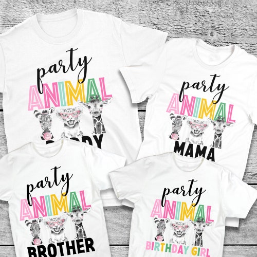 Party Animal Shirt Zoo Birthday Party Shirts Adult Tshirt - Etsy Canada