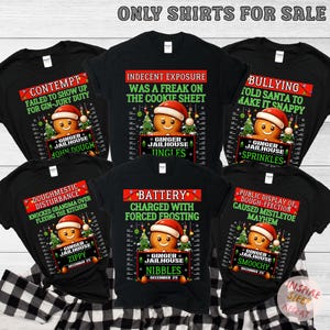 Family Christmas Shirt, Group Matching Christmas outfits,  Funny Gingerbread Inmate Christmas Party Tees, Matching Family Christmas Shirts