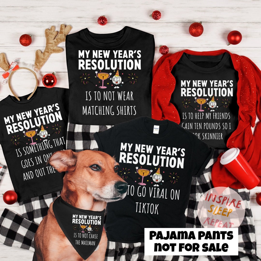 New Years Eve Pajamas, Matching Family New Year Crew Pajamas, Holiday
