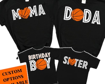 Basketball Birthday Shirts, Basketball First Birthday Shirt, Boys First Birthday, Basketball Mom Dad, Family Matching Birthday Shirt, Custom