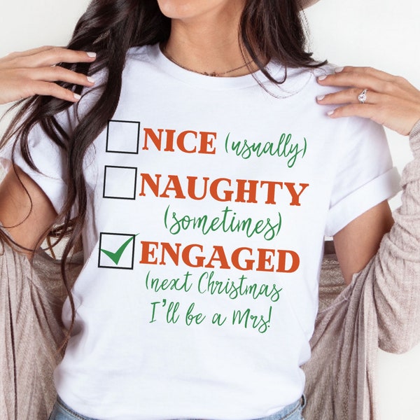 Engaged Shirt, Christmas Bride Shirt, Wedding Planning Shirt, Bridal Shower, Christmas Bride, Winter Wedding, Engagement Gifts, Winter Bride