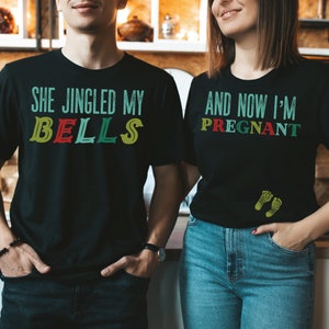Gender reveal, Shirt, Christmas Maternity, Christmas Pregnancy Announcement, Cute Pregnancy Baby Announcement, Reveal Shirt, Couples Shirt,