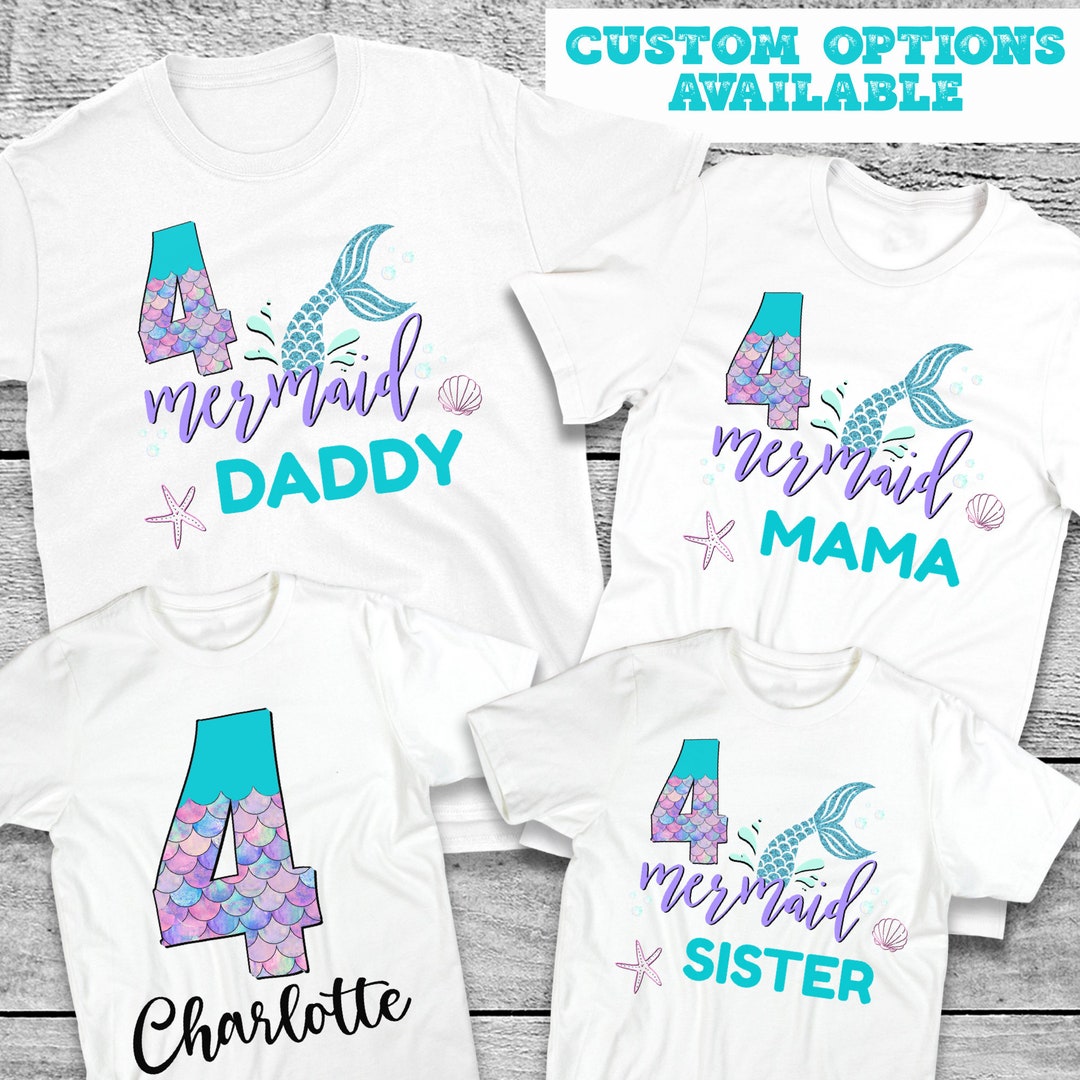 Mama Of The Birthday Mermaid Fête D'anniversaire Pour Fille Sirène T