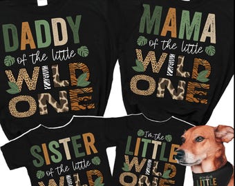 Wild One Birthday Shirt, 1st Birthday TShirt, Family Safari Zoo Shirts, Matching Mama Daddy of the Wild One Tees, Cute Wild Mom Dad Outfits