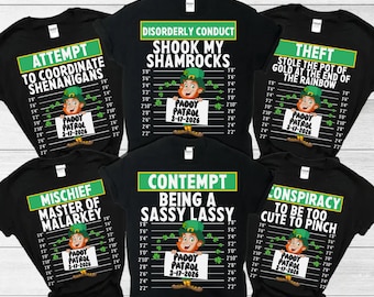 Matching St Patrick's Day Shirts, Funny St. Patricks Day Group TShirts, St Paddys Day Custom T-Shirt, Irish Drinking Shirt, Drinking Shirts