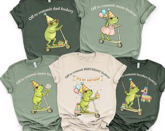 Camisetas de fiesta de cumpleaños de ranas, camisetas a juego para bromas familiares.