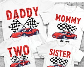 Two Fast Birthday Shirt, Race Car Birthday Shirt, 2nd Birthday Outfit, 2nd Birthday Shirt, Matching Family Birthday Racer Shirt Personalized