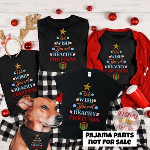 Family Christmas Pajamas, Matching Family Christmas Pajamas, Tropical Christmas PJs, Beach Christmas Jammies , Family Christmas Shirts Group