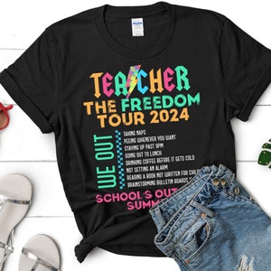 Last Day of School Shirt for Teachers, Teacher Summer Tour tShirts, Cute Teacher Shirt, Teacher Gift, Teacher Team Shirts, End of School