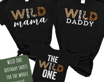 wild one birthday family shirts