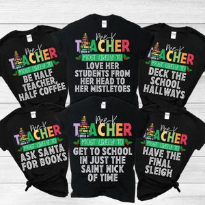 Love Preschool Christmas Funny Pre-K Teacher Xmas Gift T-Shirt Love Preschool Christmas Funny Pre-K Teacher Xmas Gift T-Shirt