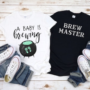 Maternity Halloween t-shirt, halloween pregnancy shirt, halloween t-shirt, halloween maternity, Pregnancy Announcement Shirt Couples, Baby