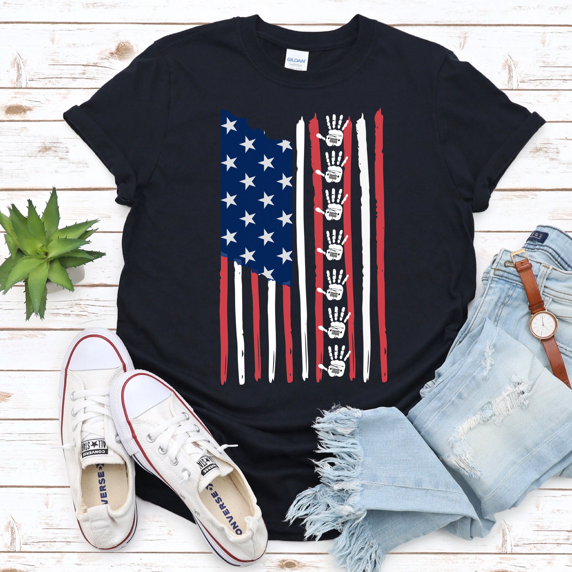 Patriotic Shirt American Flag Off Road Shirt USA Tee USA | Etsy