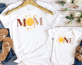 First Trip Around the Sun Birthday Mama and Mini Matching Shirts, First Birthday outfit, Mama Mini Matching Shirts Gift for Mom Son Daughter