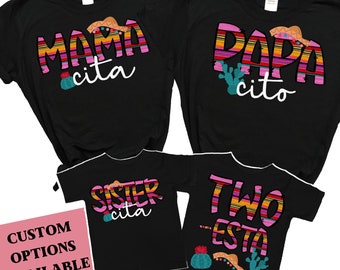 Fiesta Birthday Party Shirts,  Two Esta Fiesta, Family Fiesta Birthday Shirts, Mexican Fiesta Theme, Kids Fiesta Party Second birthday Shirt