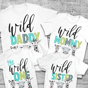 Wild One Birthday Shirt, Wild One, Boy Safari Animals Zoo, First Birthday Shirt, Family matching jungle wild shirts, Sister of the Wild One