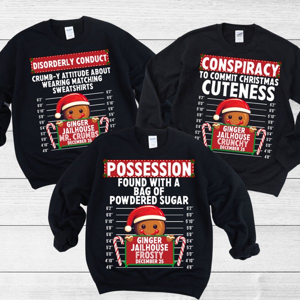 North Pole Correctional Ugly Christmas Sweater Women Funny, Family Christmas Sweatshirts, Matching Sweatshirts, Xmas Office Party Shirts