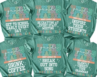 Comfort Colors Third Grade Teacher Shirt, Back To School Shirts, Funny Most Likely To Tees, Teacher Gift, 3rd Grade Team Tees, Staff Shirts
