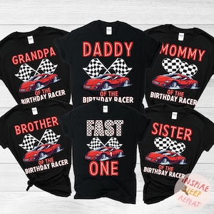 Fast One Birthday Shirt, Race Car Birthday Shirt, 1st Birthday Outfit, 1st Birthday Shirt, Matching Family Birthday Racer Shirt Personalized