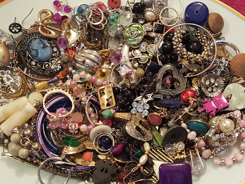 Broken Jewelry Lot Junk Jewelry lot Vintage and Modern Grab Etsy