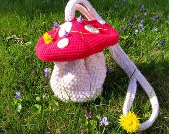 mushroom purse crochet