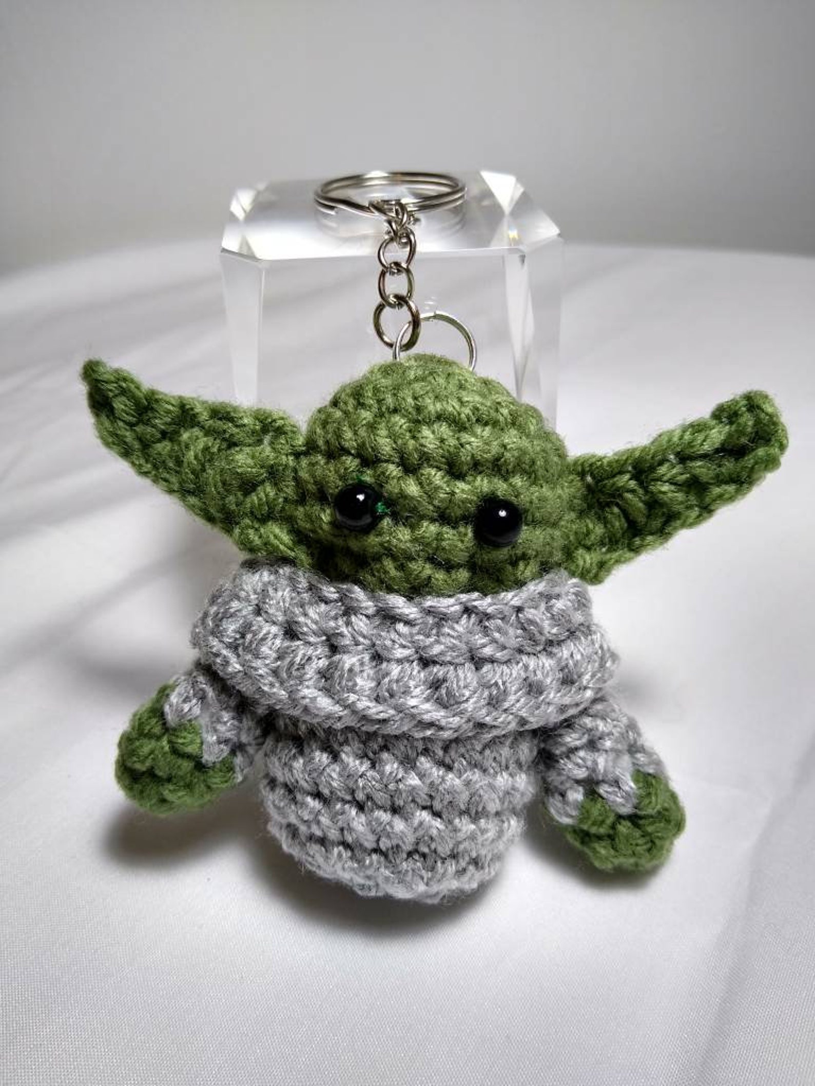 Baby Yoda keychain crochet baby Yoda plush toy yoda Etsy