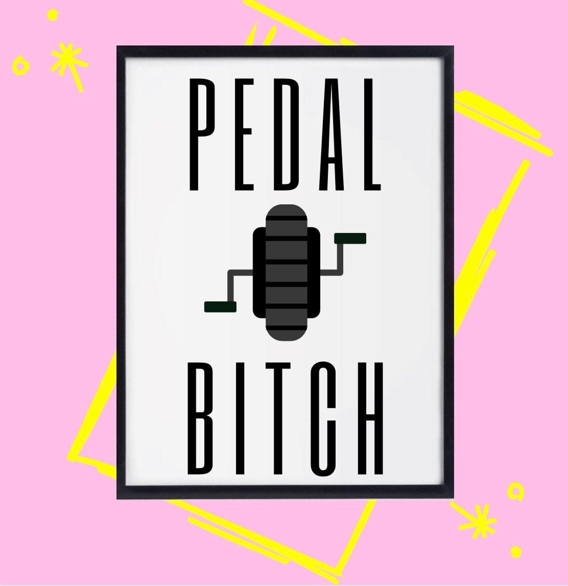 Pedal Bitch Funny Gym Funny Peloton Home Gym Decor Etsy