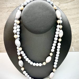 Vintage Picasso Jasper Necklace, Vintage Beaded Picasso Jasper Necklace, Beaded Polished Gemstone Picasso Jasper Necklace, Polished Jasper